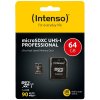 INTENSO Micro SDXC karta 64GB Class10, UHS-1 PRO 3433490 INTENSO Micro SDXC karta 64GB Class10, UHS-1 PRO 3433490