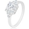 Šperky eshop - Zásnubný prsteň zo striebra 925, trblietavý štvorec, malé trojuholníky R26.24 - Veľkosť: 59 mm Šperky eshop - Zásnubný prsteň zo striebra 925, trblietavý štvorec, malé trojuholníky R26.24 - Veľkosť: 59 mm