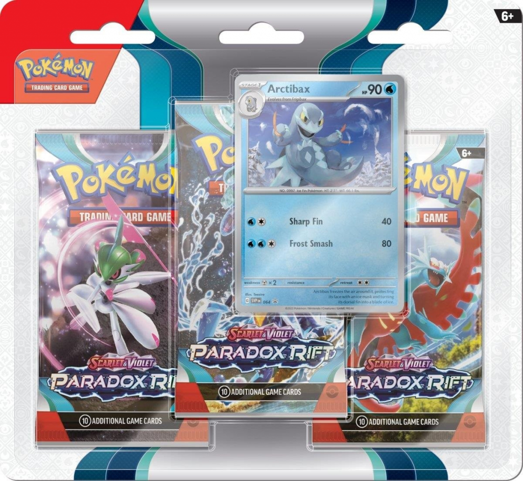 Pokémon TCG Paradox Rift 3 Pack Blister Booster