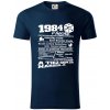 1984 v kocke - Tričko z organickej bavlny - 2XL ( Tmavomodrá (veľmi tmavá - skoro čierna) ) 1984 v kocke - Tričko z organickej bavlny - 2XL ( Tmavomodrá (veľmi tmavá - skoro čierna) )