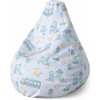 Sablio Sedací vak Pear Stavebnice a vláčiky - 140 x 100 x 25 cm Sablio Sedací vak Pear Stavebnice a vláčiky - 140 x 100 x 25 cm