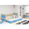 BMS GROUP Dětská postel s přistýlkou RICO 2 90x200 cm, borovice/modrá (Volba matrace: Pěnová matrace) BMS GROUP Dětská postel s přistýlkou RICO 2 90x200 cm, borovice/modrá (Volba matrace: Pěnová matrace)