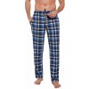 Willy pánské pyžamové kalhoty modré káro