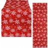 Vianočný obrus 180x33 cm Vločky, červený Vianočný obrus 180x33 cm Vločky, červený