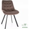 Signal Jedálenská stolička Monti Velvet, cappuccino / matná čierna Signal Jedálenská stolička Monti Velvet, cappuccino / matná čierna