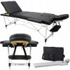 Skladací stôl na masáž hliníka i-coucou, čierny Skladací stôl na masáž hliníka i-coucou, čierny