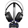 Marvo Podsvícený stojan na sluchátka HZ-04, 4x USB 3.0 HUB, černý