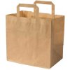 Nideko Papierová taška TAKEAWAY 26x17x25cm ploché ucho hnedá - 250 ks
