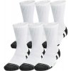 Ponožky Under Armour Unisex Perf Tech 6pk Crew White/White/Jet Gray M Ponožky Under Armour Unisex Perf Tech 6pk Crew White/White/Jet Gray M