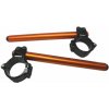 ACCOSSATO Aluminium-forged clip-ons ACCOSSATO with metal clamp composed of 2 half-rings 10 degrees inclination, orange ACCOSSATO Aluminium-forged clip-ons ACCOSSATO with metal clamp composed of 2 half-rings 10 degrees inclination, orange
