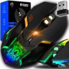 Bezdrôtová myš Renew Force VEĽKÁ BATÉRIA RGB PODSVIETENIE HERNÁ MYŠ 3 laserový senzor Bezdrôtová myš Renew Force VEĽKÁ BATÉRIA RGB PODSVIETENIE HERNÁ MYŠ 3 laserový senzor