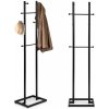 ModernHome Stojanový vešiak s 8 háčikmi, 175 cm, čierny kov ModernHome ModernHome Stojanový vešiak s 8 háčikmi, 175 cm, čierny kov ModernHome