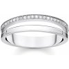 Thomas Sabo prsteň Ring double white stones silver TR2316 051 14