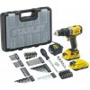 Stanley FatMax V20 Aku bezuhlíková vŕtačka so sadou príslušenstva, 100ks, 18V SFMCD715D2A Stanley FatMax V20 Aku bezuhlíková vŕtačka so sadou príslušenstva, 100ks, 18V SFMCD715D2A
