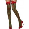 Smiffys Pančuchy samodržiace pruhované červeno-zelené Smiffys Pančuchy samodržiace pruhované červeno-zelené