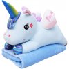 LEAN Toys maskot jednorožec s dekou 160xModrá 110 55 cm cm