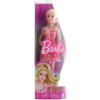 Barbie Modelka - ružové kvetinové šaty HJT02