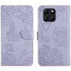 Peňaženkové kožené puzdro Butterfly na Honor X6a - Fialová Peňaženkové kožené puzdro Butterfly na Honor X6a - Fialová