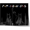 Sablio Plagát Seriál Priatelia FRIENDS Obrysy - 90x60 cm Sablio Plagát Seriál Priatelia FRIENDS Obrysy - 90x60 cm