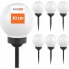 Záhradná lampa Guľa solárna LED 10 cm zapichovacia zemná biela SuperLED Záhradná lampa Guľa solárna LED 10 cm zapichovacia zemná biela SuperLED