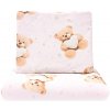 New Baby Obojstranný Set z Velvet a bavlny Love Teddy Bear pink