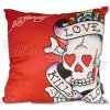 Vankúš Ed Hardy Lebka červená 40x40