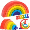Drevené kocky KRÓLZABAWEK Dúha s figúrkami Drevené kocky KRÓLZABAWEK Dúha s figúrkami