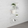 Walteco Nástenná regálová zostava SINGLE, 1500 x 830 mm, biela Hĺbka: 430 mm , SHWHS400 Walteco Nástenná regálová zostava SINGLE, 1500 x 830 mm, biela Hĺbka: 430 mm , SHWHS400