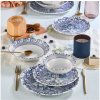 Asir | 24-dielna jedálenská súprava, biela/modrá, porcelán | 430KSV6126 Asir | 24-dielna jedálenská súprava, biela/modrá, porcelán | 430KSV6126