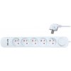 Predlžovací kábel 5-zásuvka + 2xUSB-A 2 metre s vypínačom biely PP152USB SOLIGHT Predlžovací kábel 5-zásuvka + 2xUSB-A 2 metre s vypínačom biely PP152USB SOLIGHT