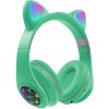 Oxe Bluetooth bezdrôtové detské slúchadlá s uškami zelená