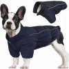 Oblečenie pre psa na zimu, bunda pre psa M, modrá, reflexná kapucňa YORK Oblečenie pre psa na zimu, bunda pre psa M, modrá, reflexná kapucňa YORK