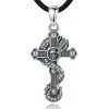 For Silver Gothic náhrdelník Kríž s drakom a lebkou - Striebro 925 For Silver Gothic náhrdelník Kríž s drakom a lebkou - Striebro 925