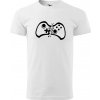 Sablio Tričko s potlačou JOYSTICK koniec hry - biele 4XL Sablio Tričko s potlačou JOYSTICK koniec hry - biele 4XL