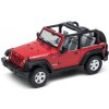 Welly Jeep Wrangler Rubicon Convertible 1:34-39 červená