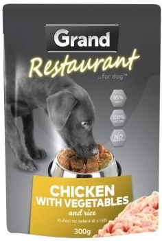 Grand deluxe Restaurant Kuřecí na zelenině pro psy 300 g