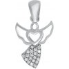 Brilio Silver Nebeský strieborný prívesok anjel PENT111