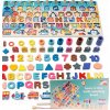 MONTESSORI PUZZLE DREVENÉ KOCKY Tréning MOZGU RYBIČKY písmenká MONTESSORI PUZZLE DREVENÉ KOCKY Tréning MOZGU RYBIČKY písmenká