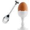 Alessi Dressed kalíšok na vajíčka s lyžičkou16 cm biela