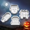 Halloween - Sada 4ks vykrajovačiek s pečiatkou Halloween - Sada 4ks vykrajovačiek s pečiatkou
