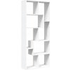 VidaXL Regál/pregrada, biely, 67x25x161,5 cm, drevotrieska