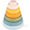 Canpol babies Senzorická kruhová skladacia pyramída - 6 ks - pestrofarebná Canpol babies Senzorická kruhová skladacia pyramída - 6 ks - pestrofarebná