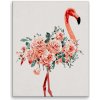 Maľovanie podľa čísel - Zdobený plameniak - 40x50 cm, plátno vypnuté na rám - výroba CZ Maľovanie podľa čísel - Zdobený plameniak - 40x50 cm, plátno vypnuté na rám - výroba CZ