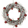 Veniec závesný s ozdobami Ø 40 cm bielo-červený Veniec závesný s ozdobami Ø 40 cm bielo-červený