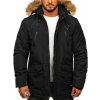 Pánska zimná parka Alaska Čierna Bolf WX032 Pánska zimná parka Alaska Čierna Bolf WX032