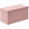 Textilomanie Taburet s úložným priestorom OTTOMAN 76x38 cm, ružový Textilomanie Taburet s úložným priestorom OTTOMAN 76x38 cm, ružový