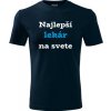 Tmavě modré tričko Najlepší lekár - tričko pre doktora S Tmavě modré tričko Najlepší lekár - tričko pre doktora S