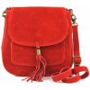 Kožená kabelka cez rameno 1147 červená Kožená kabelka cez rameno 1147 červená