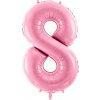 PartyDeco Fóliový balón narodeninové číslo 8 ružový 86cm PartyDeco Fóliový balón narodeninové číslo 8 ružový 86cm