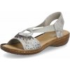 Dámske sandále RIEKER 60880-90 strieborná S6 40 Dámske sandále RIEKER 60880-90 strieborná S6 40